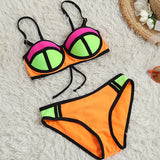 Split swimsuit bikini girls swimwear