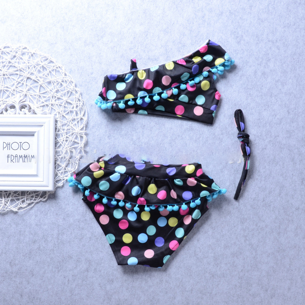 Pudcoco Girl Swimsuit Cute Kids Baby Girls Polka Dot Swimsuit Swimwear Bathing Suit Tankini Bikini Set